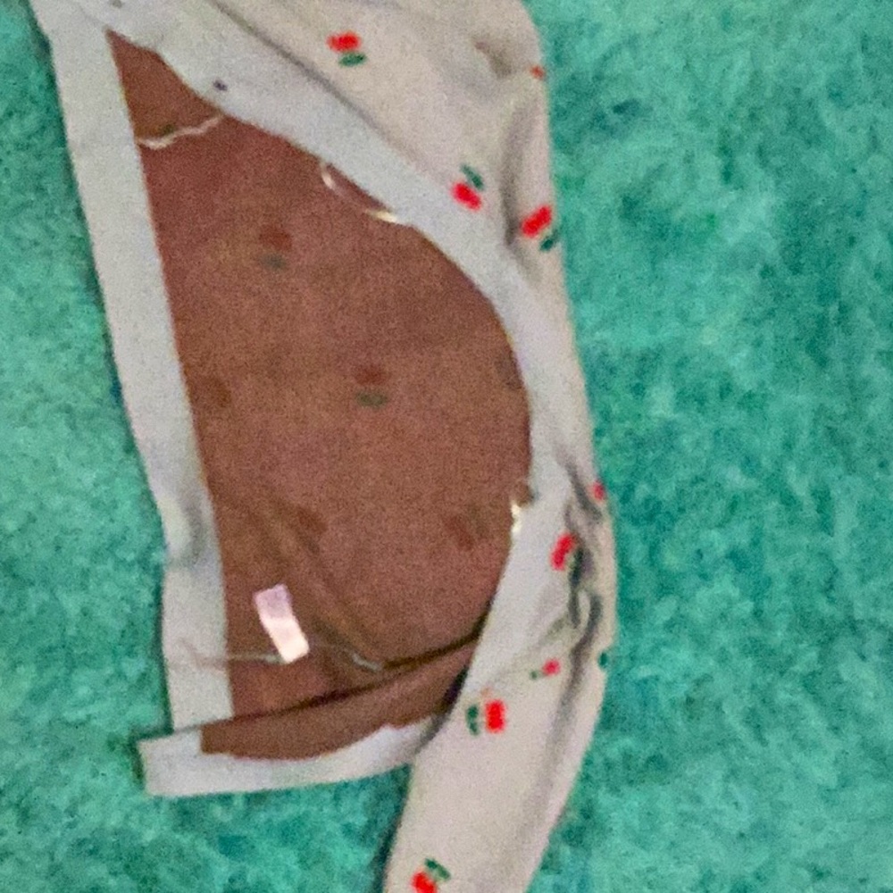 Blue cherry themed over cover, in very good condition, clean, Cotten material